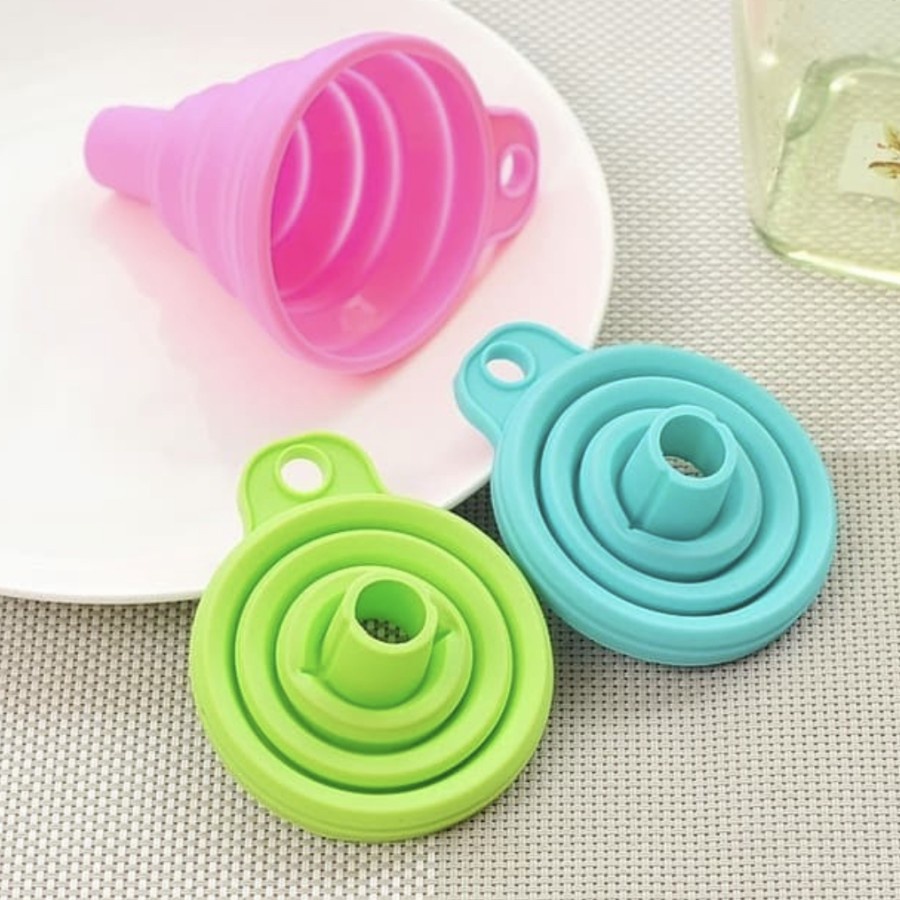CORONG SILIKON LIPAT PORTABLE / CORONG AIR SILIKON / CORONG MINYAK SERBAGUNA SILICONE FUNNEL