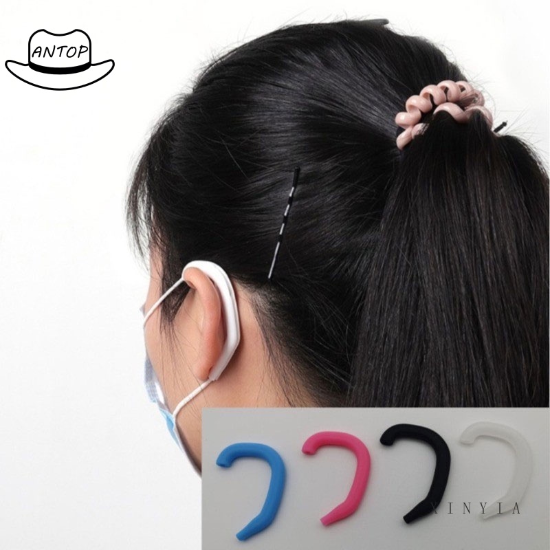 Universal Mask Reusable Ear Hook Suitable for Face Mask Prevent Ear Pain Soft Silicone Invisible Earmuffs ANTOP