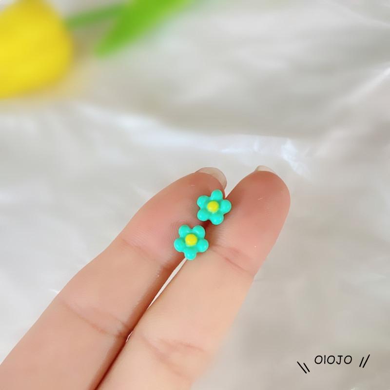 Anting Desain Kartun Bunga Kecil Model Simple Untuk Pelajar Perempuan ol2