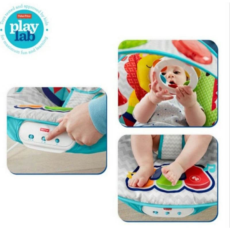 Fisher Price Kick n Play Musical Bouncer / Tempat Duduk Bayi