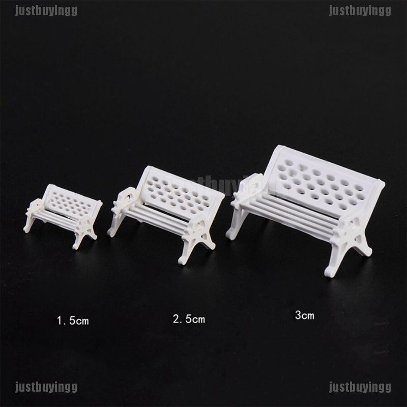 JB✪ 1/5pcs Garden Ornament Miniature Park Seat Bench Craft Fairy Dollhouse Decor