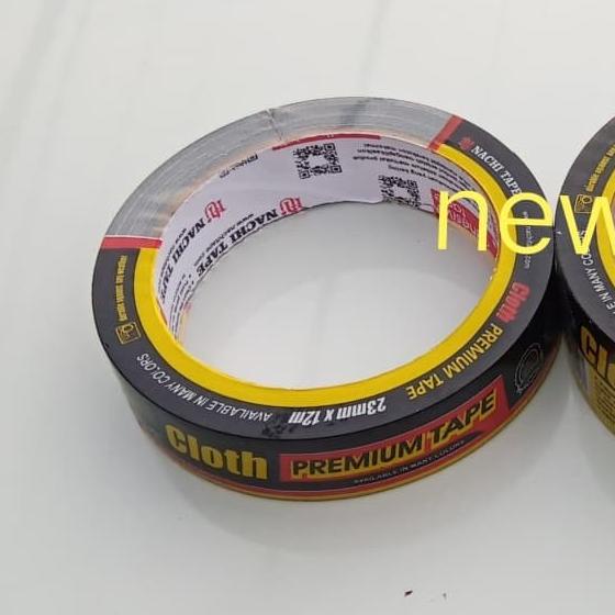 

FREE ONGKIR Lakban hitam NACHI 1 inch 1" x 12 meter - cloth tape 23 mm premium