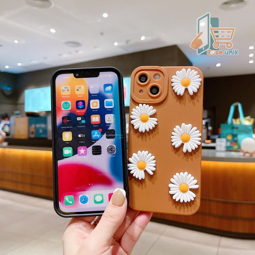 SOFTCASE PROCAMERA BUNGA DAISY 3D IPHONE 6 6+ 7 8G SE 2020 7+ 8+ X XS MAX XR CS4623