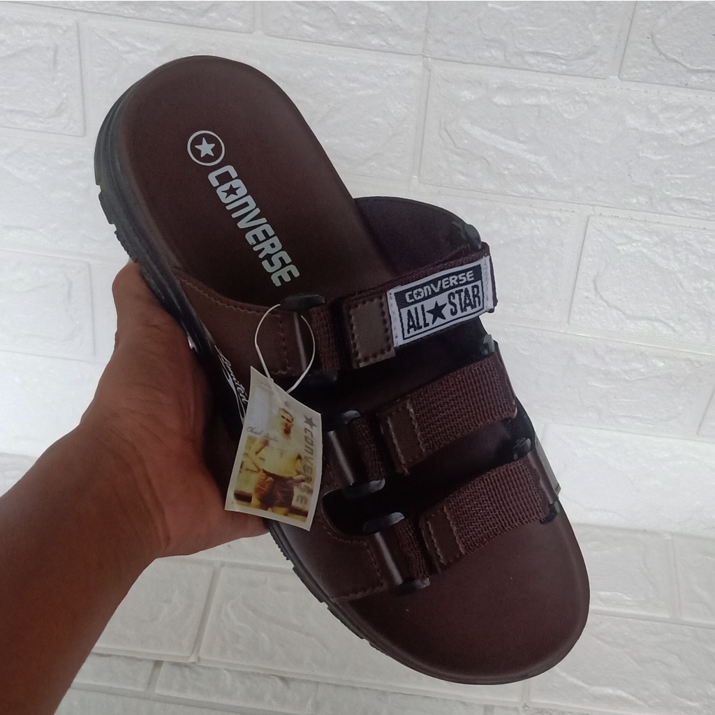 Sandal Selop Pria - Sandal Sepatu CONVERSE - Sandal Gunung Cowok Termurah SL-01 CKT