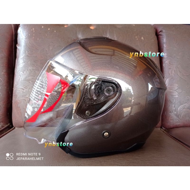 Helm KYT Kyoto R Solid Polos Gunmetal Abu Abu Original Limited | Helm Kyoto R Abu Tua Gunmetal