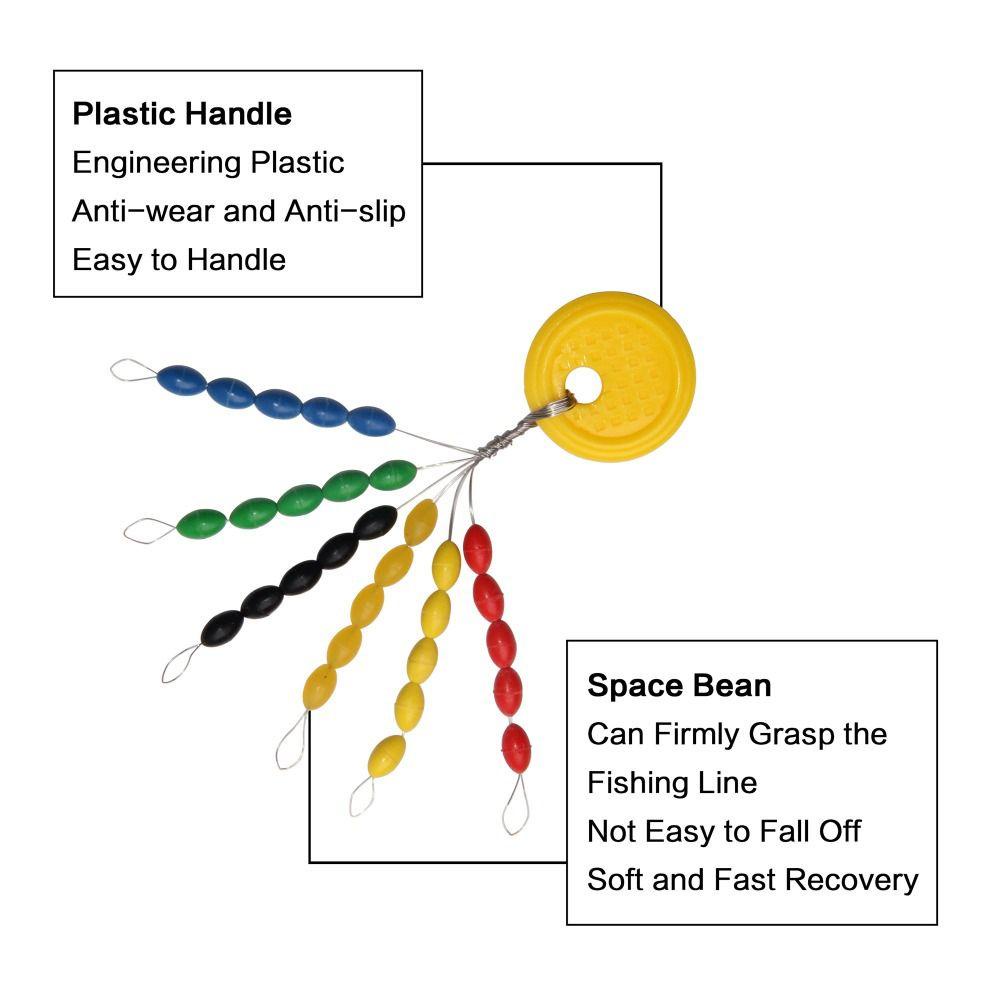 Quinton Tali Pancing Plug Float Fishing Tackle Aksesoris Pancing Konektor Oval Multicolor Float Stopper Karet Pelampung Space Beans