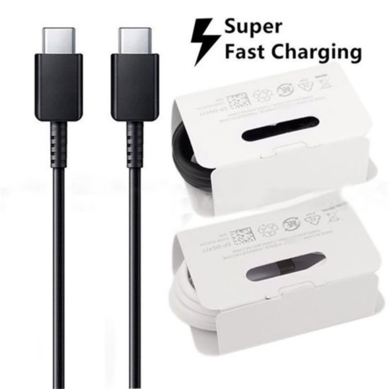 Kabel data SMG Type C To Type C SUPER FAST CHARGING ORIGINAL 100% A70 A71 A80 A81 NOTE 10