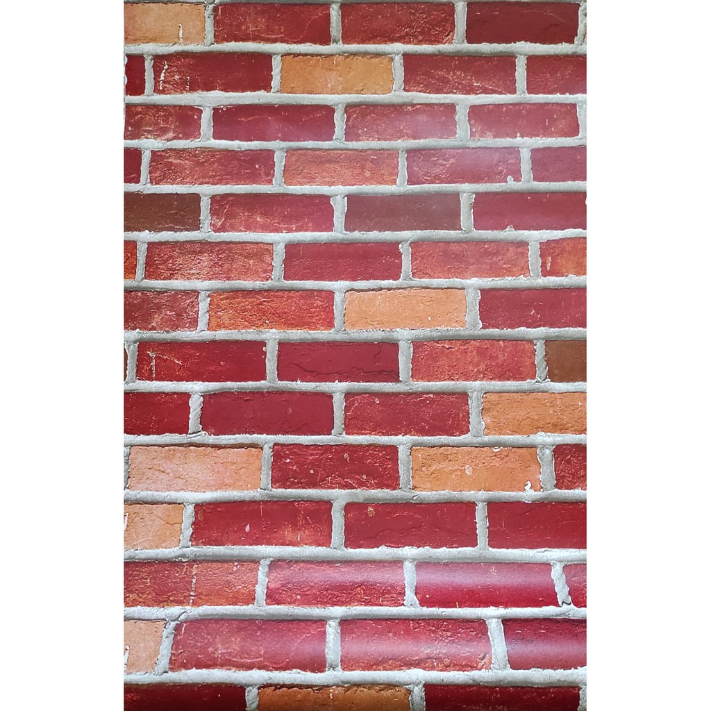 wallpaper dinding bata merah arrival