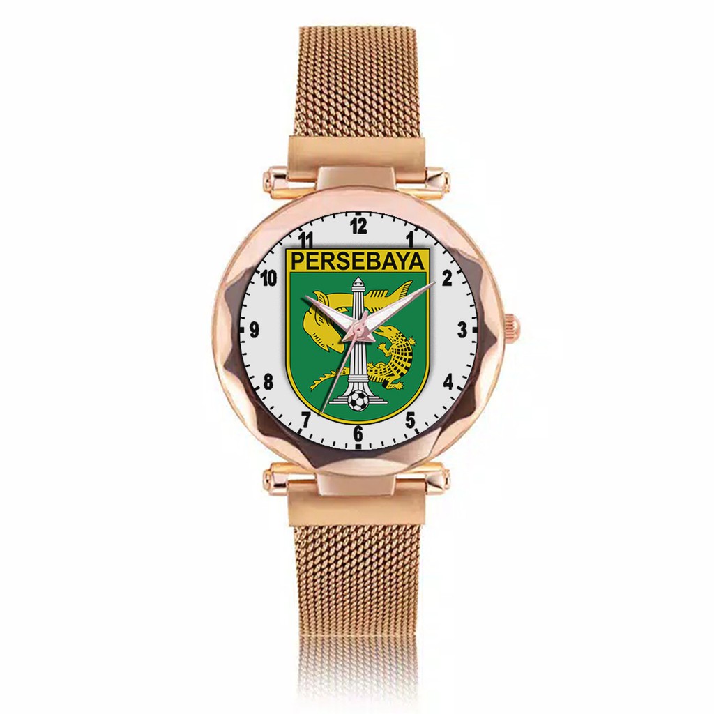 Jam Tangan Wanita Custom - Bonita PERSEBAYA MOTIF 3 Free Box &amp; Batre Cadangan