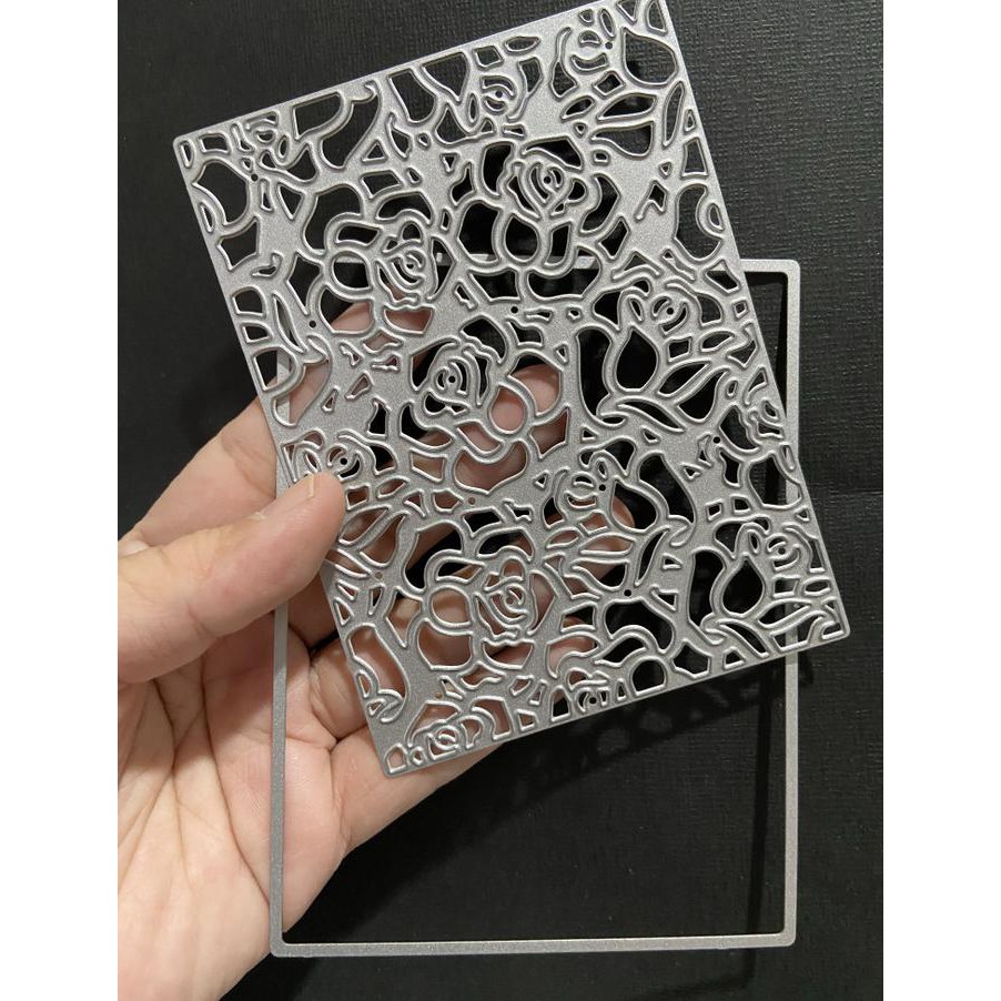 

✨BISA COD✨ Cutting dies lace rose scrapbooking greeting card stencil DHPATTERN