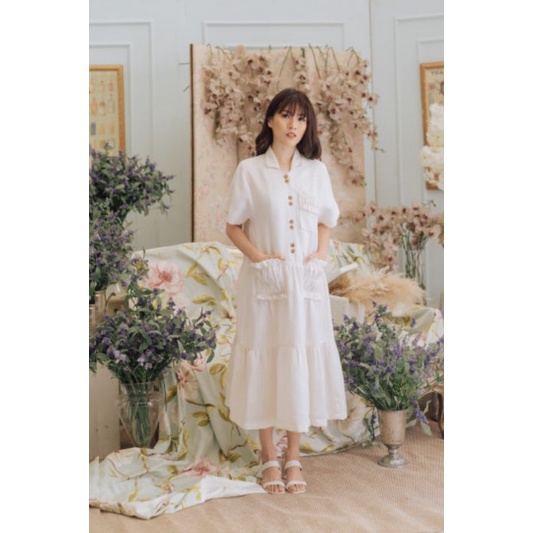 Maven Lundy Dress in Whipped Cream