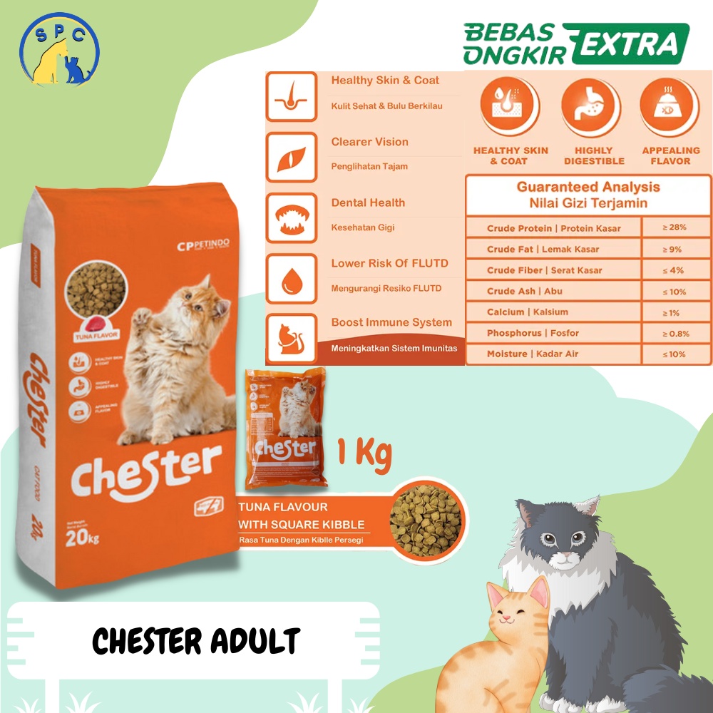 Makanan Kucing CHESTER Repack 1 Kg Cat Food