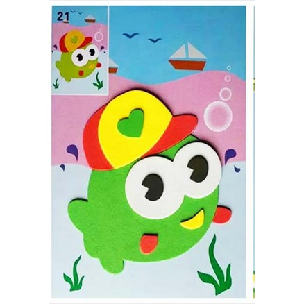 SMALL DIY EVA STICKER - Ukuran 17.5x12.5cm art n craft