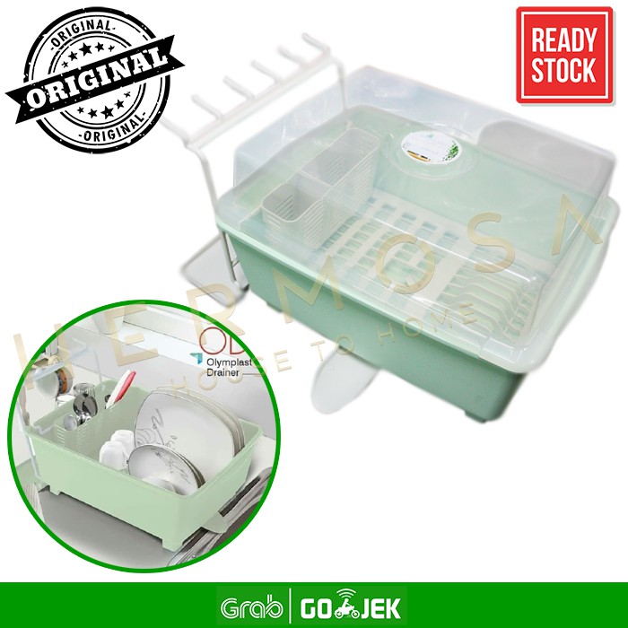 Olymplast Rak Piring Plastik Dengan Tutup Dish Drainer ODD Olymplast Rak Piring Plastik Dengan Tutup Dish Drainer ODD