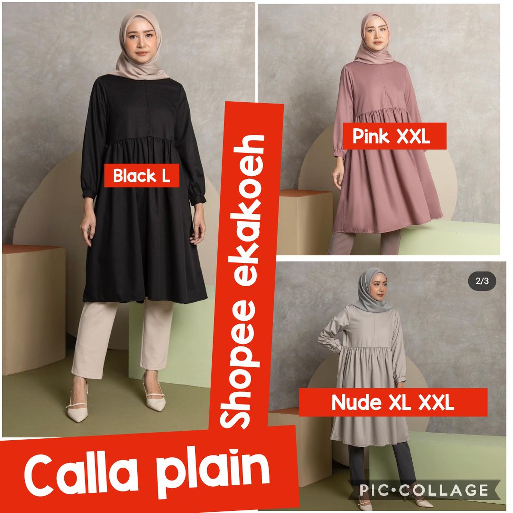 Jual Calla Plain Tunik Nude Xl Xxl Heaven Lights Hl Heavenlights