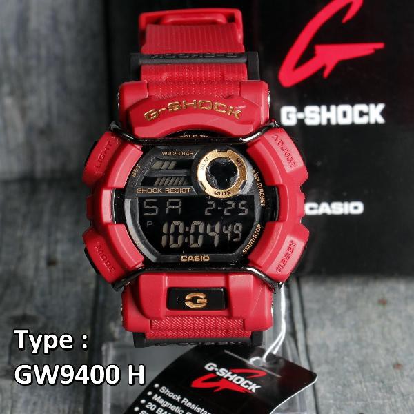 PROMO MURAH    Jam G Shock Casio GW9400 Rangeman Full merah digital pria & anak anak Water resist
