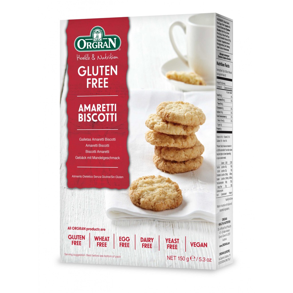 Orgran Amaretti Biscotti 150 gram