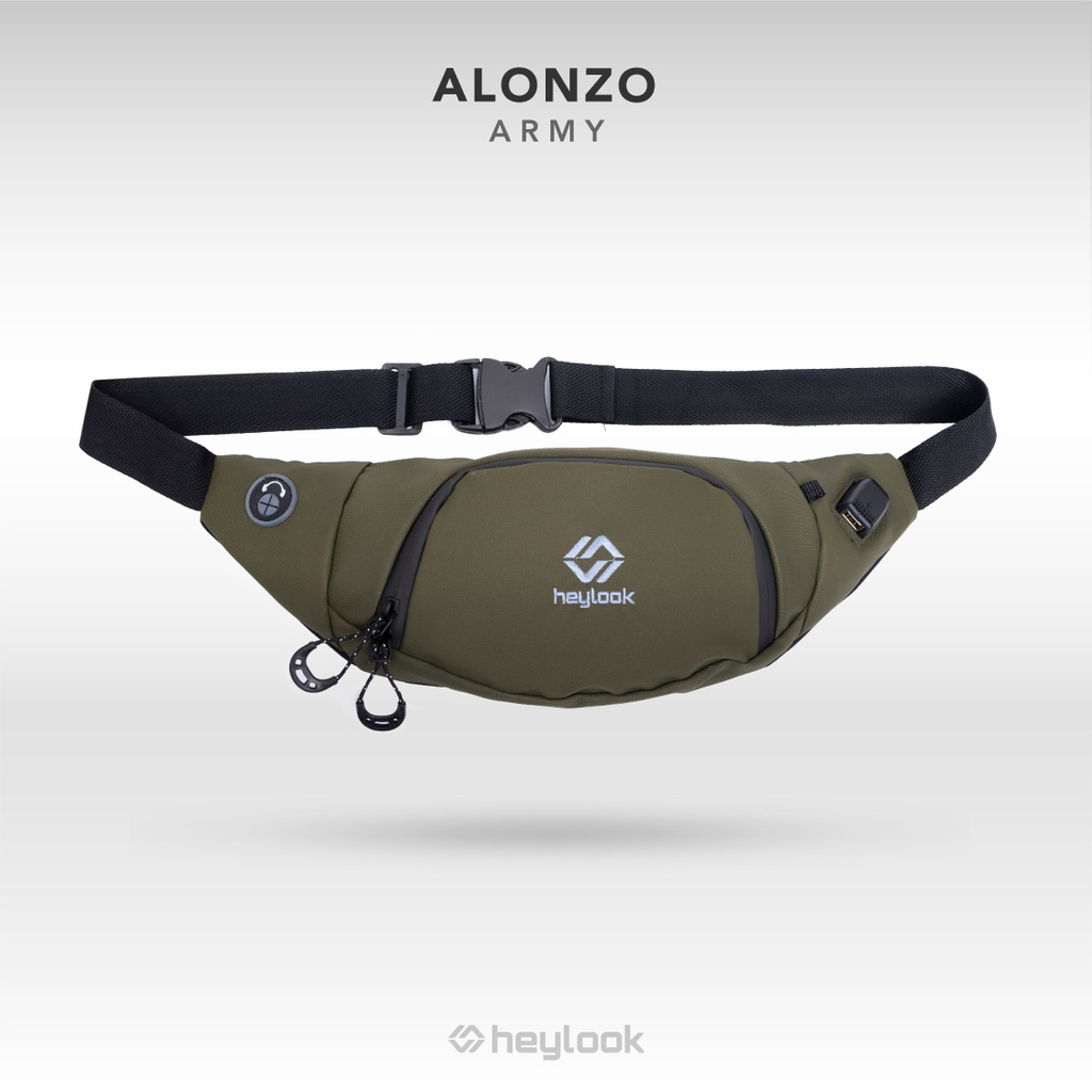 WAISTBAG ALONZO PRIA TAS SELEMPANG PRIA WATERPROOF HEYLOOK