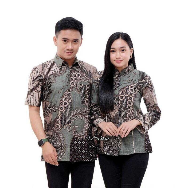 Batik couple modern atasan batik couple seragam kerja size M L XL XXL