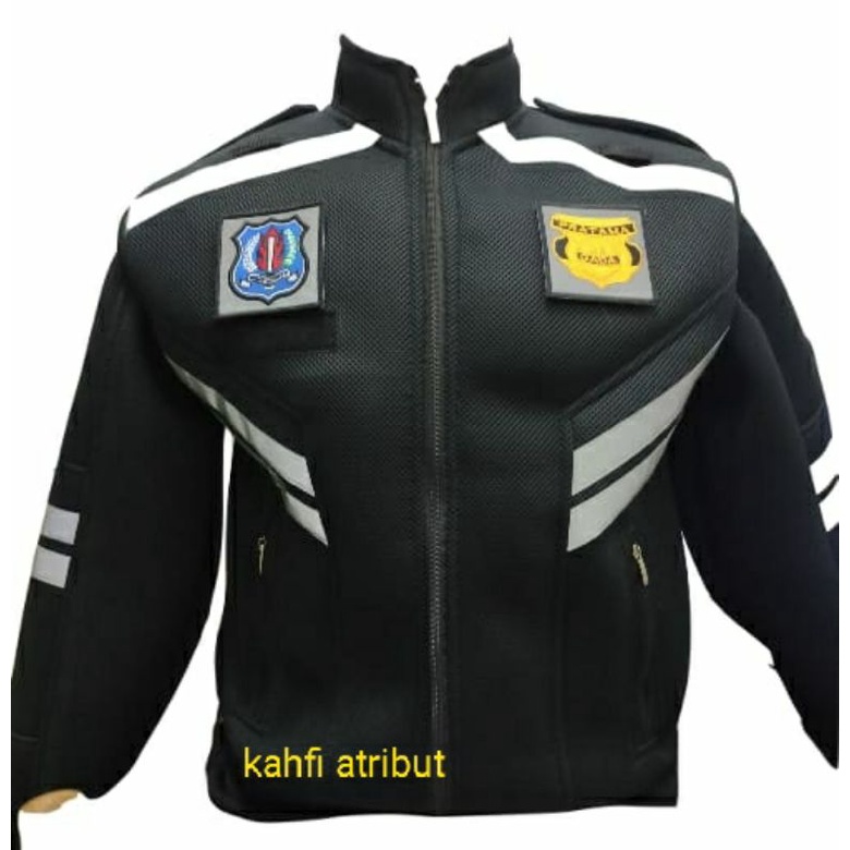 jaket,romket,satpam,security,full hitam