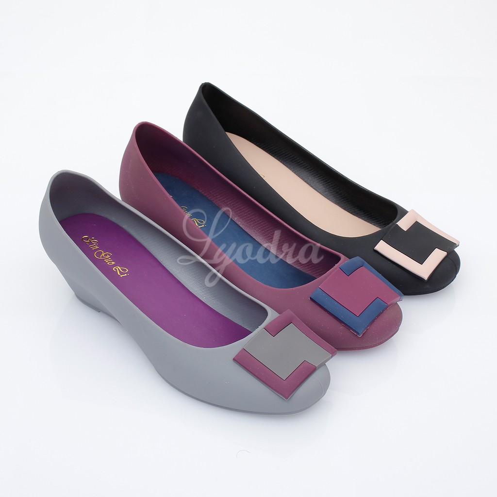 Lyodra Molly Flat Jelly Shoes Import LDR301 Real Pict