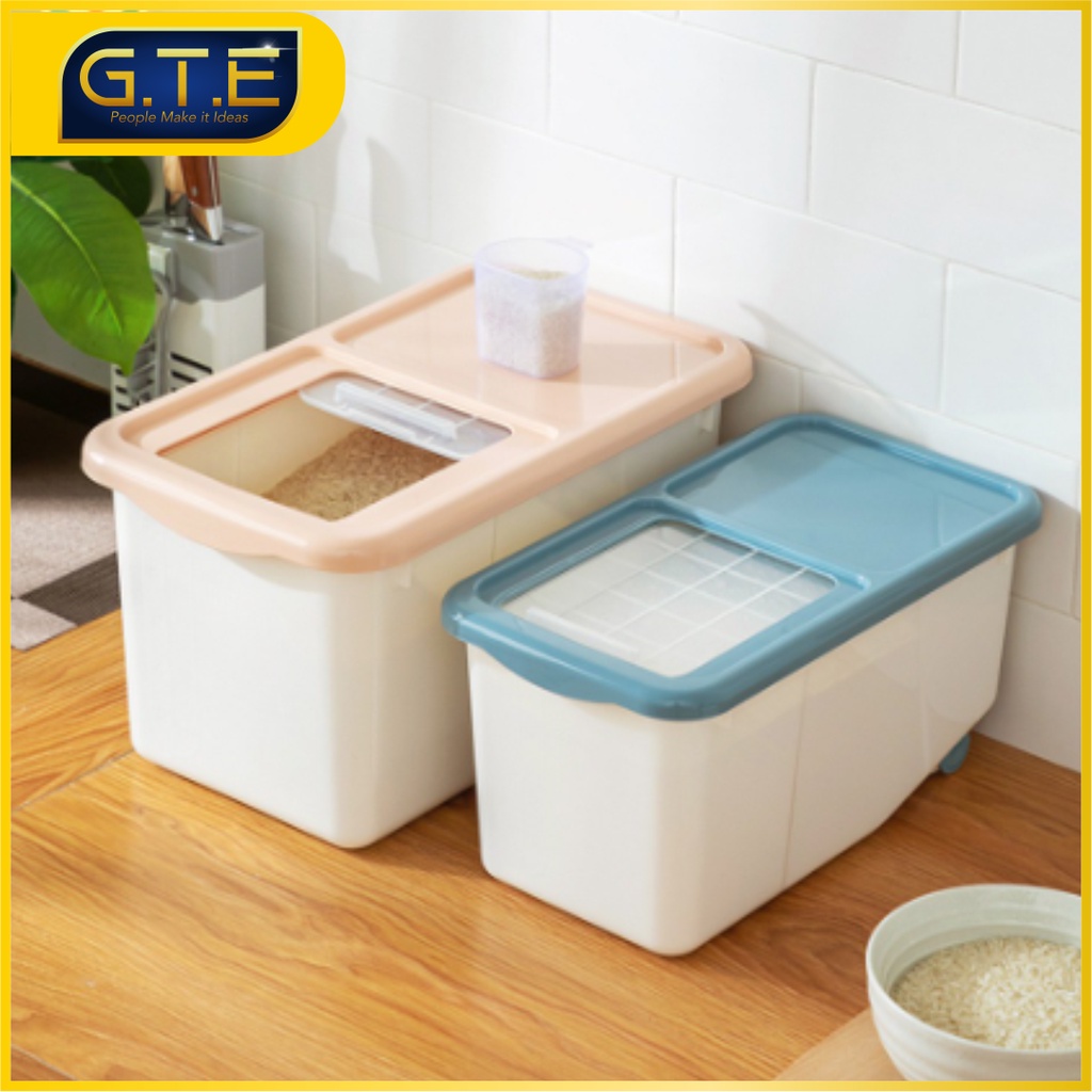 GTE | Tempat Penyimpanan Makanan Beras Kacang/ Food Storage Box Plastik/Rice Kontainer box Bahan Plastik PP