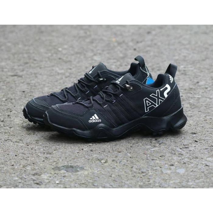 Order Langsung Sepatu Adidas AX2 Low Hitam List Putih Sneaker Pria Casual Sport Impor terbaik