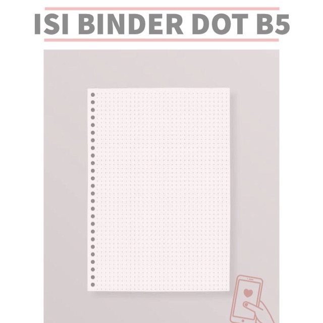 

B5 loose leaf dots isi 100 lembar