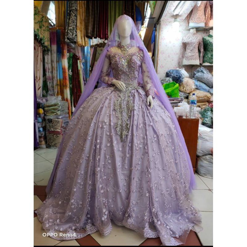 GAUN PENGANTIN BARBIE BEREKOR MODERN//GAUN WEDDING MEWAH//GAUN