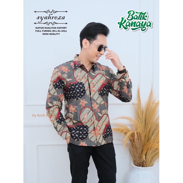 SYAHREZA Baju Batik Pria Berlapis furing Bahan Katun Berkualitas Ekspor by KANAYA