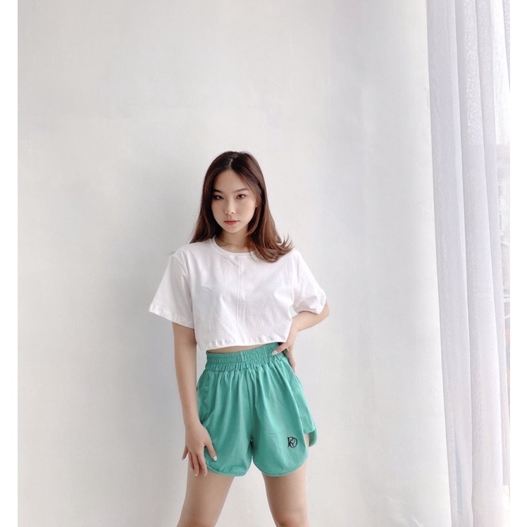 ARIANA KOREAN ONE SET SPORTS WANITA - SETELAN SPORTY SIMPLE OLAHRAGA - CROP TOP DAN CELANA PENDEK SPORTY - ONE SET FITNESS