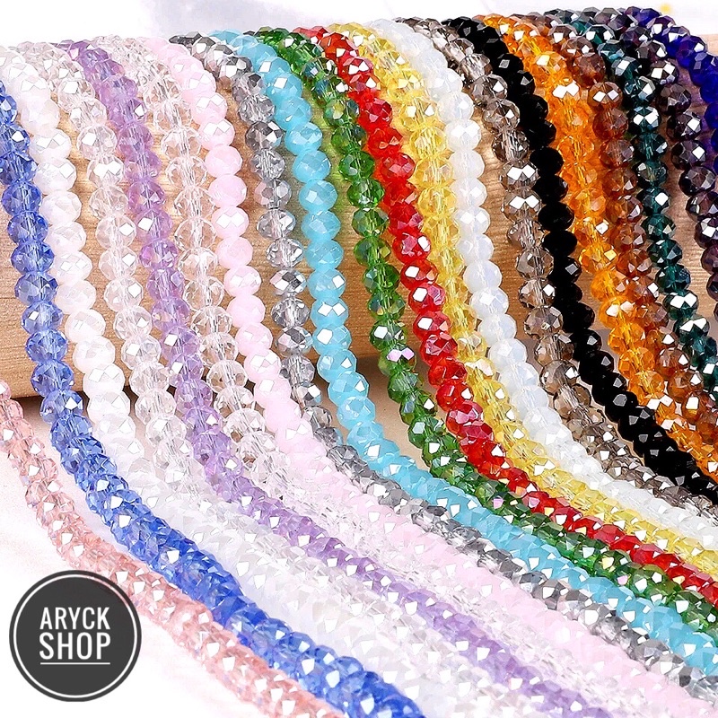 KRISTAL CEKO PART 1 6mm Crystal Manik Bahan Gelang Kalung Bros Tali kristal tasbih swarovski bling blink