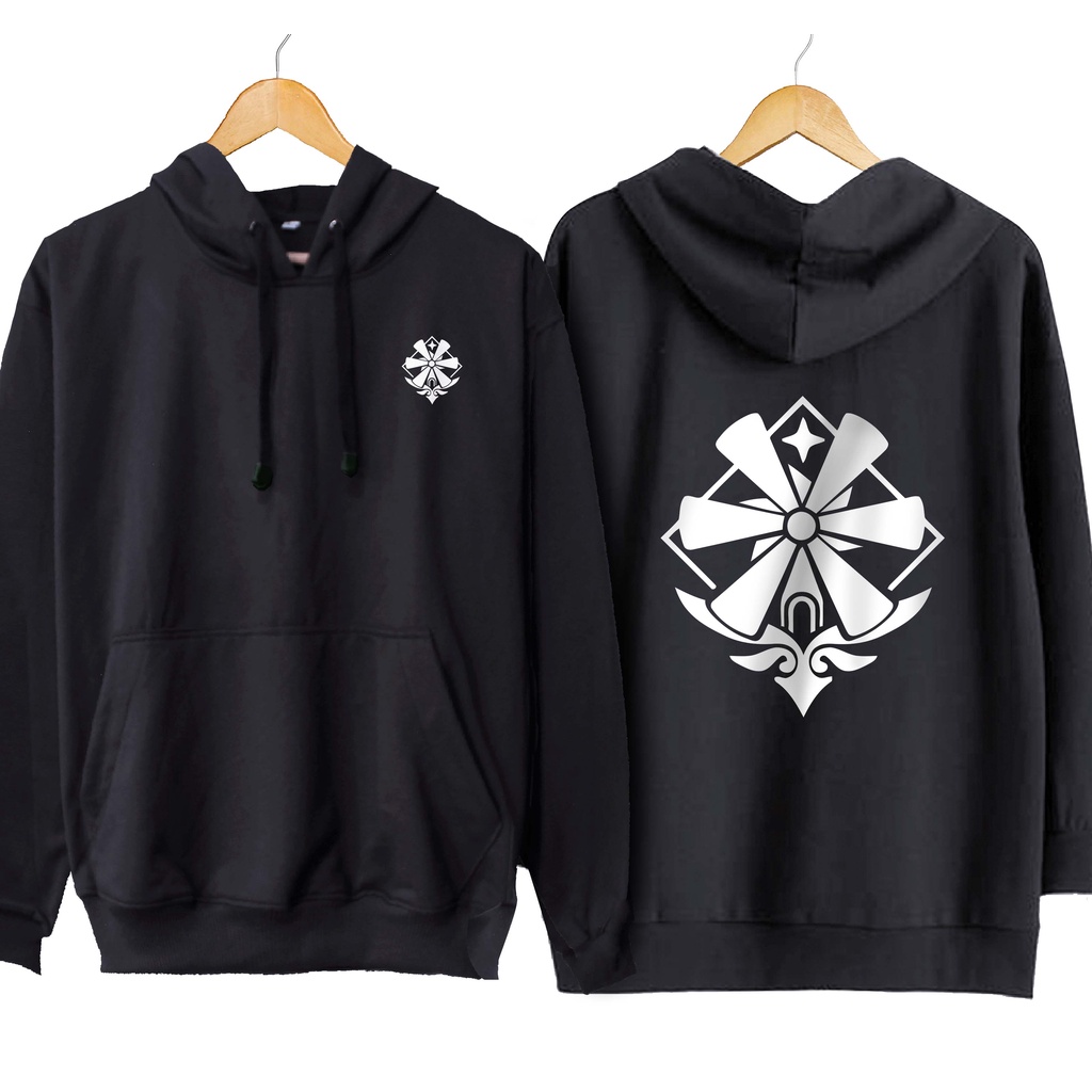 Jaket hoodie jumper japan game MONDSTADT ICON - GENSHIN IMPACT material cotton fleece