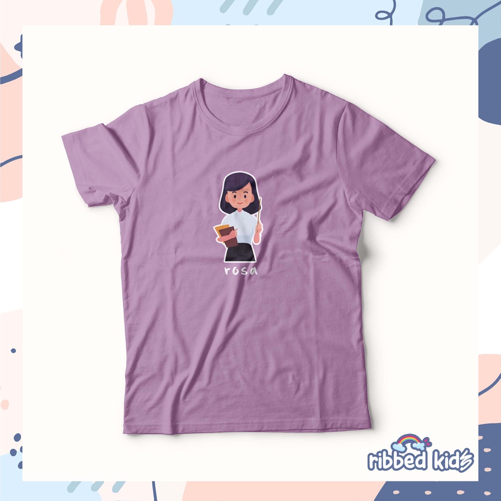 GRATIS SABLON NAMA  KAOS BOHO TEMA GURU ANAK LAKI-LAKI &amp; PEREMPUAN  1-13TH  ATASAN KATUN COMBED 30s By Ribbedkids