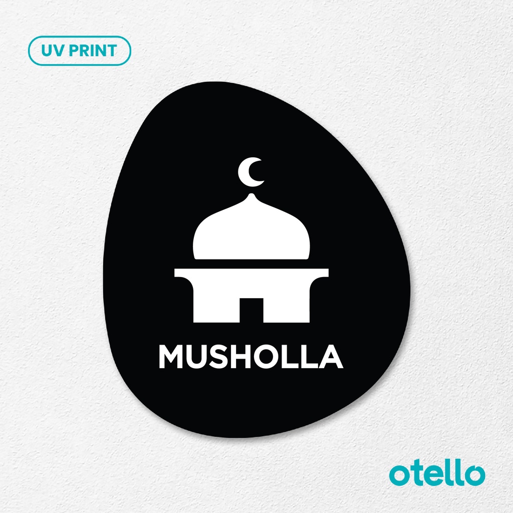 

Musholla Sign Board Akrilik Tempel Signage Dinding Papan Acrylic Restoran Wall Stiker Dinding Petunjuk Toko Cafe