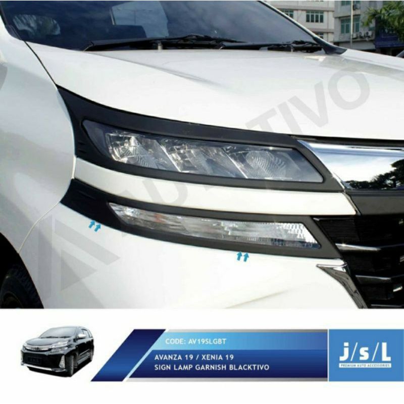 BUNDLING Garnis Depan Belakang Lamp Avanza Xenia Veloz 2019 Black