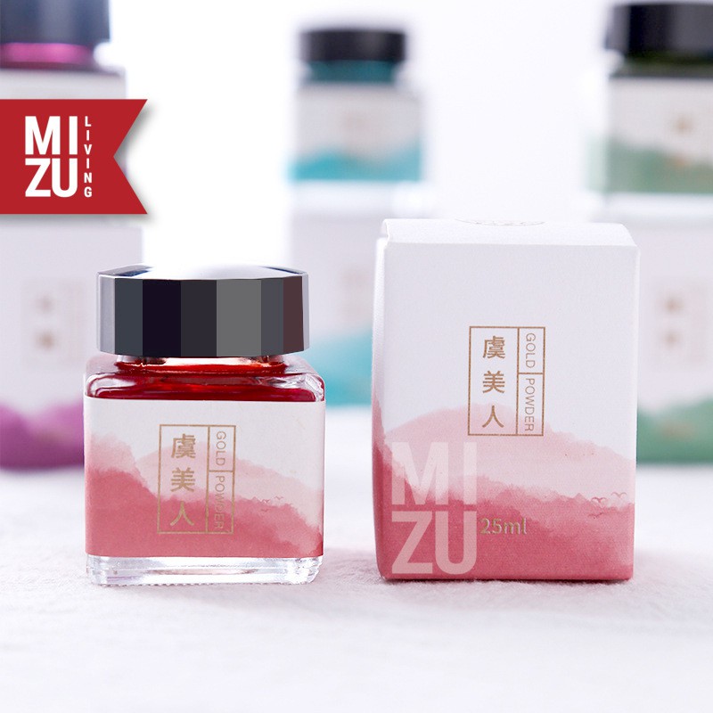 TRAMOL GOLD SERIES 25ml SHIMMERING Fountain Pen INK Tinta Glitter Emas Perak
