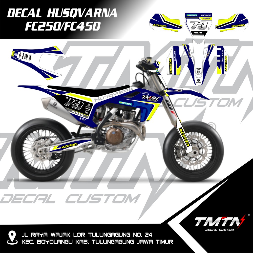 DECAL HUSQVARNA FC250/FC450 | DECAL MOTOR HUSQVARNA | STIKER MOTOR HUSQVARNA FULL BODY