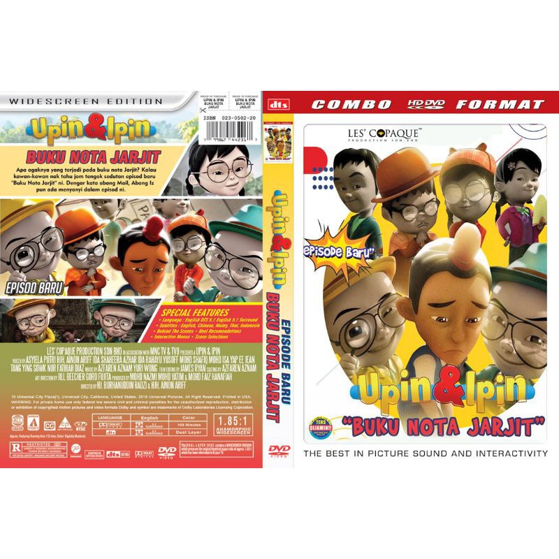 Kaset Film Upin dan Ipin Buku nota jarjit