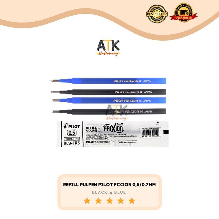

MURAH Refill Isi Pulpen Frixion Pilot 0.7/0.5 atk - 0.5 HITAM