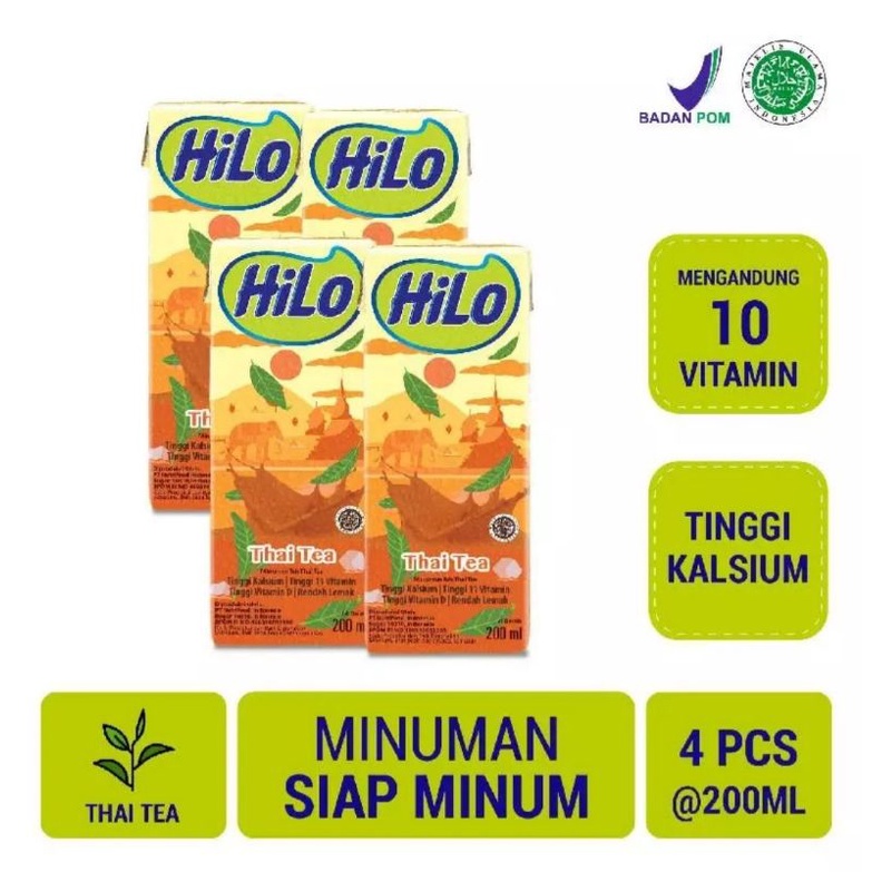 

HiLo Thai Tea Ready To Drink 200 mL (4pcs)