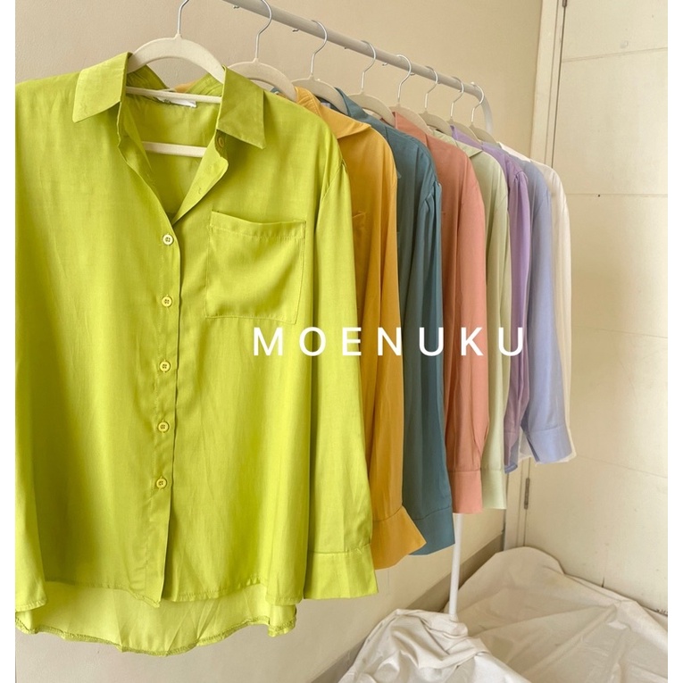 [LIMITED ][PREMIUM] ⭐AI YC Kemeja Lengan Panjang Oversize Style Korea Warna Candy Cantik