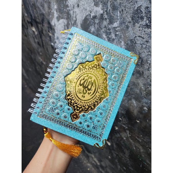Buku Yasin Spiral Biru Bintik Matahari