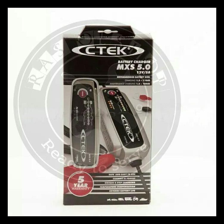Ctek Mxs 5.0 / Ctek 5.0 - Charger Accu / Charger Aki / Alat Charges Komplit