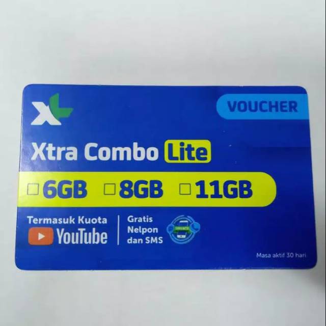 Voucher Data Kuota XL combo LITE 6 GB
