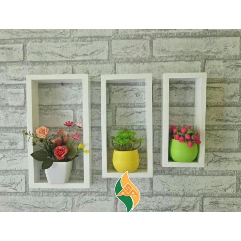 Rak Dinding Persegi 3pcs/Ambalan rak dinding persegi panjang home decor