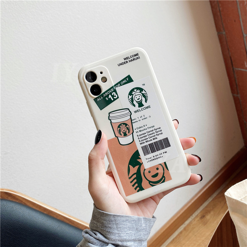 Fashion Casing Huawei Y7A Y6 Pro 2019 Nova 5T Nova7i P30 Lite INS Starbucks Trendy Soft Tpu Case