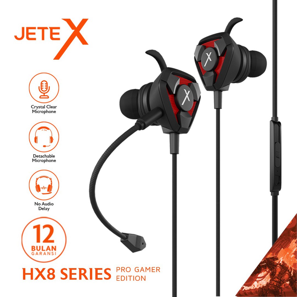 Headset Gaming Mic Earphone Gaming JETEX HX8 - Garansi 2 Tahun