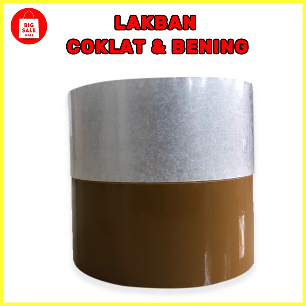 Lakban bening &amp; coklat, lakban packing45cm.48cm 80 yard,90 yard,100 yard full meter. Beli 11 pcs gratis 1 pcs