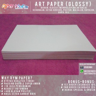 Harga Murah Kertas Art Paper 100gsm A4 1 Rim 500 lembar